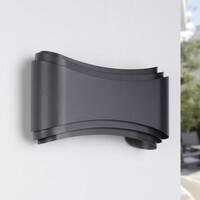 Modern utomhusvägglampa Ann - svart med integrerad LED