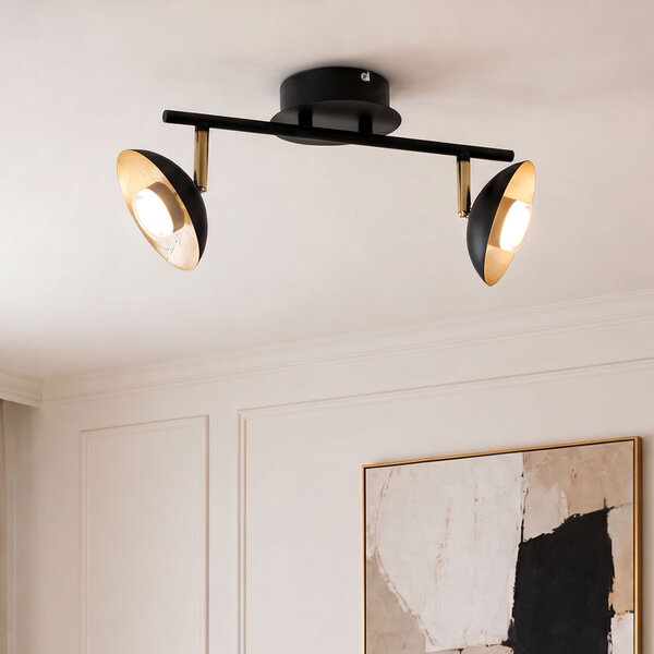 Industriell taklampa med 2 spotlights - Orchid
