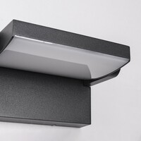 Justerbar utomhusvägglampa Berlin - svart med integrerad LED