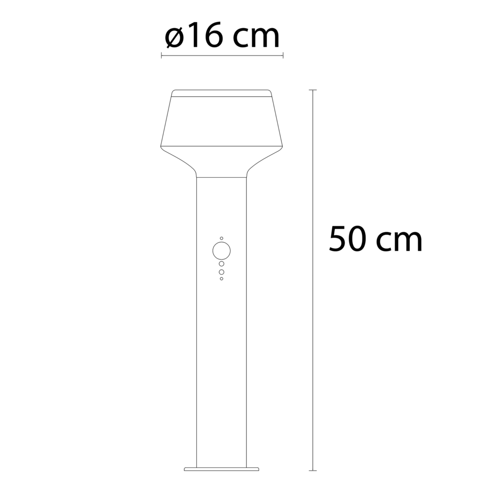 Stående utomhuslampa Jay med sensor - svart