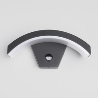 Designad utomhusvägglampa Vic med sensor - svart med integrerad LED