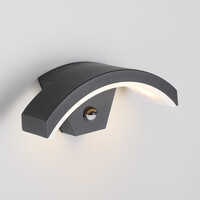 Designad utomhusvägglampa Vic med sensor - svart med integrerad LED