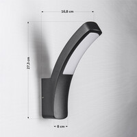 Modern utomhusvägglampa Jette - svart med integrerad LED