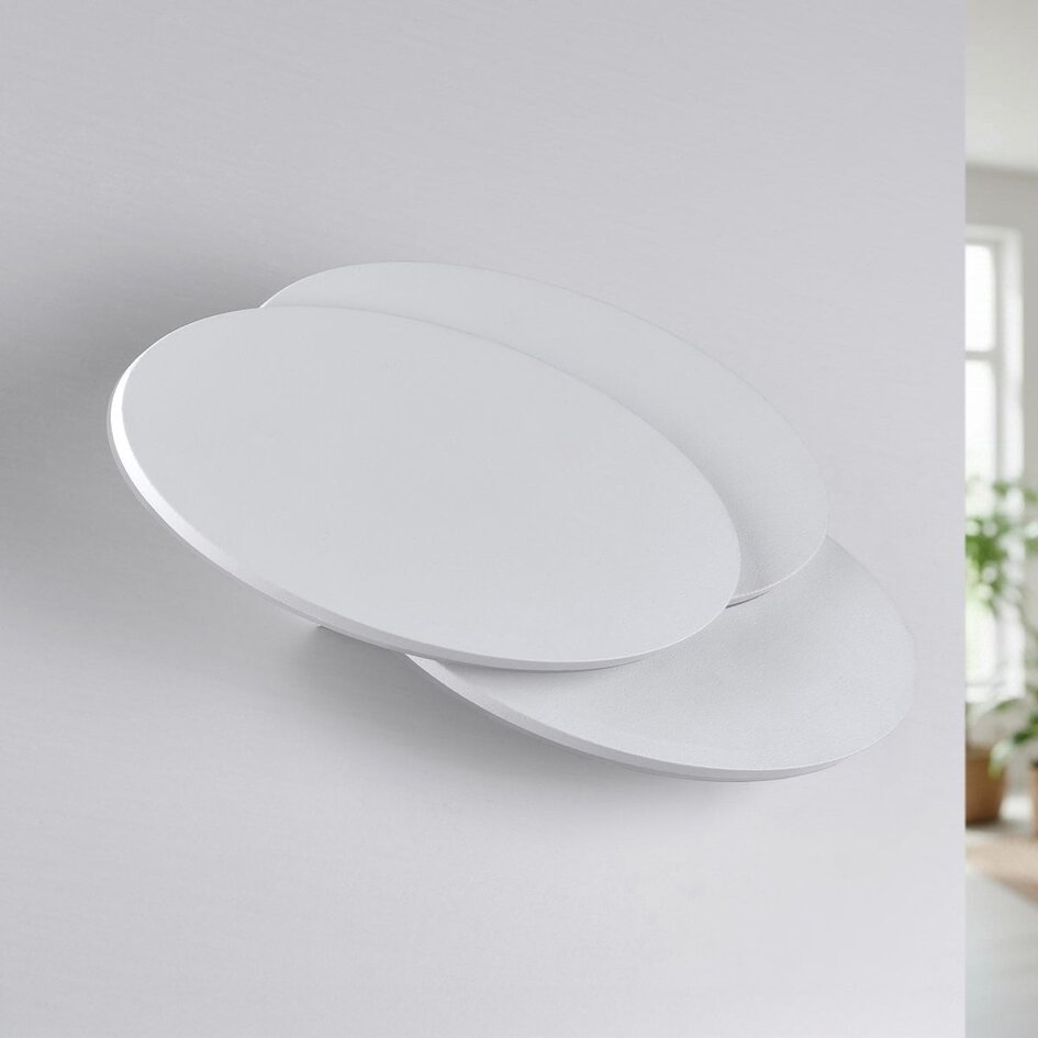 Designad vägglampa Haarlem i vitt