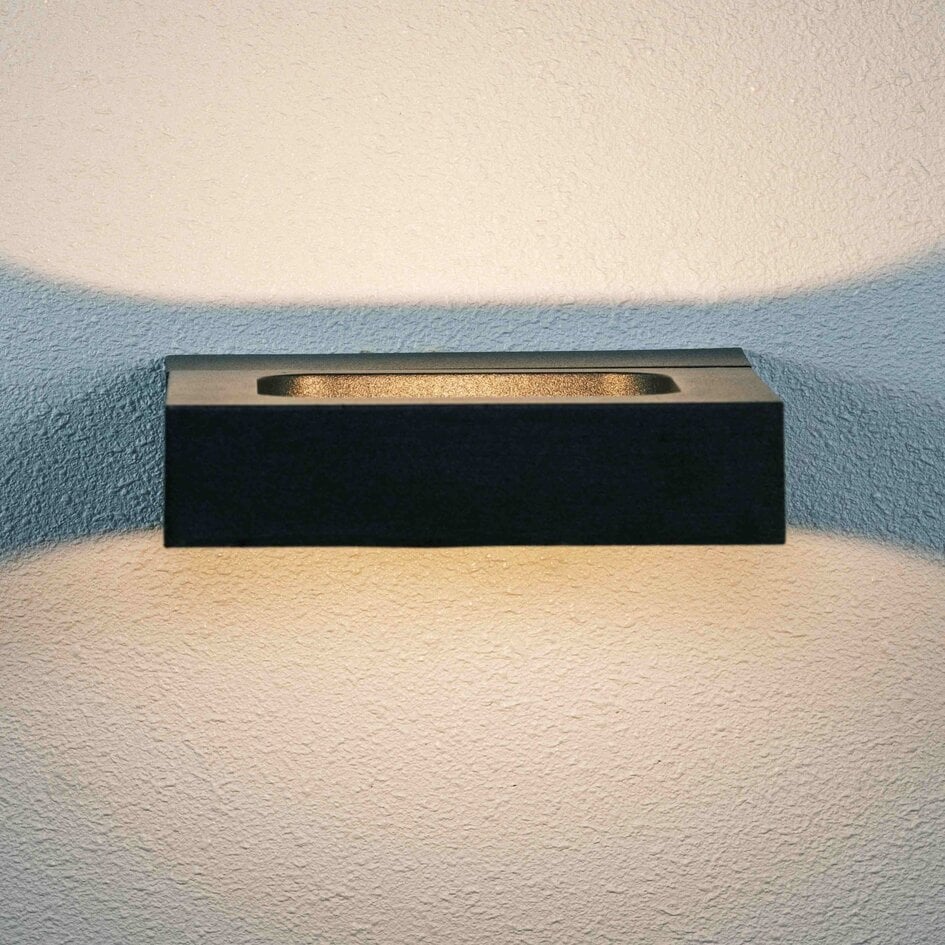 Industriell vägglampa Rotterdam i svart