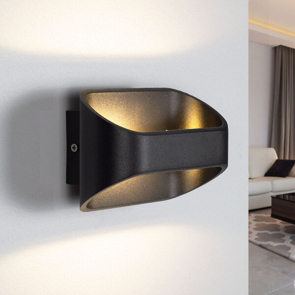 Modern vägglampa Essen - svart
