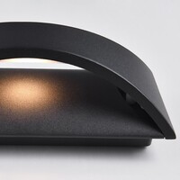 Industriell utomhusvägglampa Bremen - svart med integrerad LED
