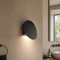 Designad utomhusvägglampa Ollie - svart med integrerad LED