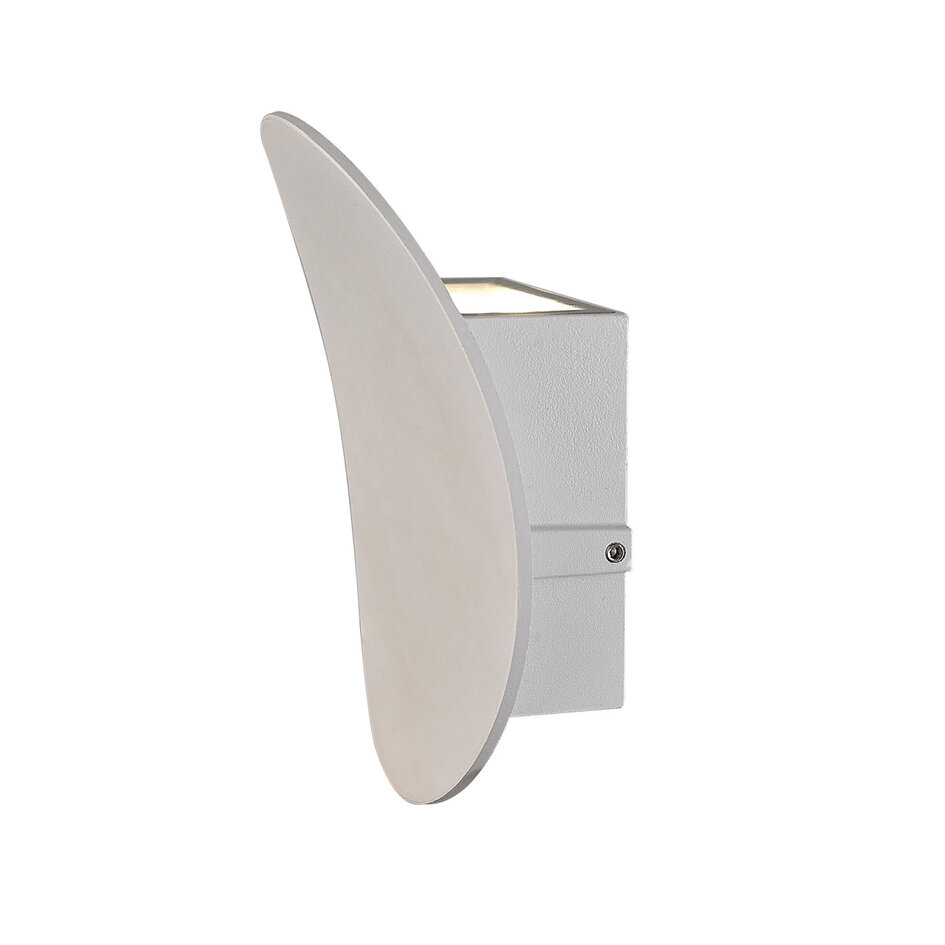 Designad utomhusvägglampa Ozzy - vit med integrerad LED