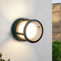 Rund vägglampa Millie - svart