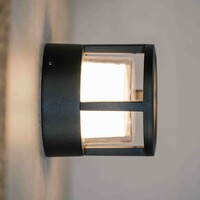 Rund vägglampa Millie - svart