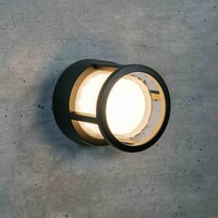 Rund vägglampa Millie - svart
