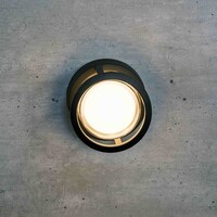 Rund vägglampa Millie - svart