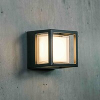 Kvadratisk utomhusvägglampa Miles - svart