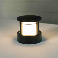 Rund utomhusvägglampa Charlie - svart