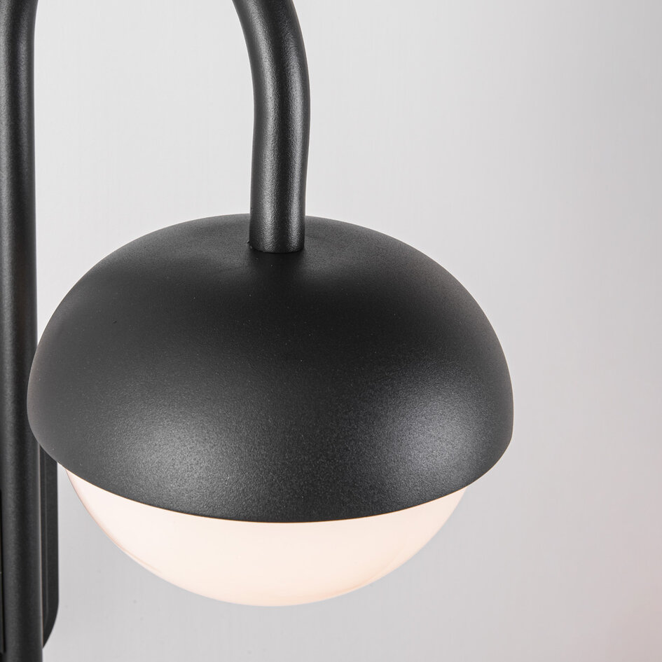 Modern utomhusvägglampa Liza - svart med integrerad LED