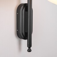 Modern utomhusvägglampa Liza - svart med integrerad LED