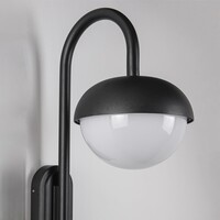 Modern utomhusvägglampa Liza - svart med integrerad LED