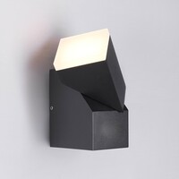 Justerbar utomhusvägglampa Mila - svart med integrerad LED