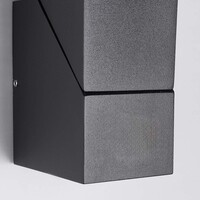 Justerbar utomhusvägglampa Mila - svart med integrerad LED