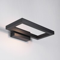 Designad utomhusvägglampa Isa - mattsvart med integrerad LED