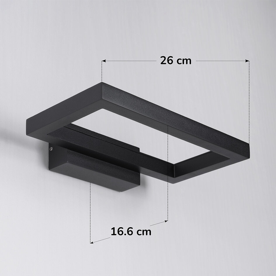 Designad utomhusvägglampa Isa - mattsvart med integrerad LED