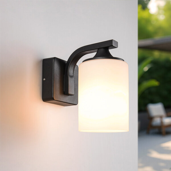 Modern utomhusvägglampa Elmi - svart