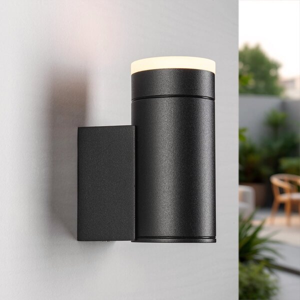 Modern vägglampa utomhus Iris - svart