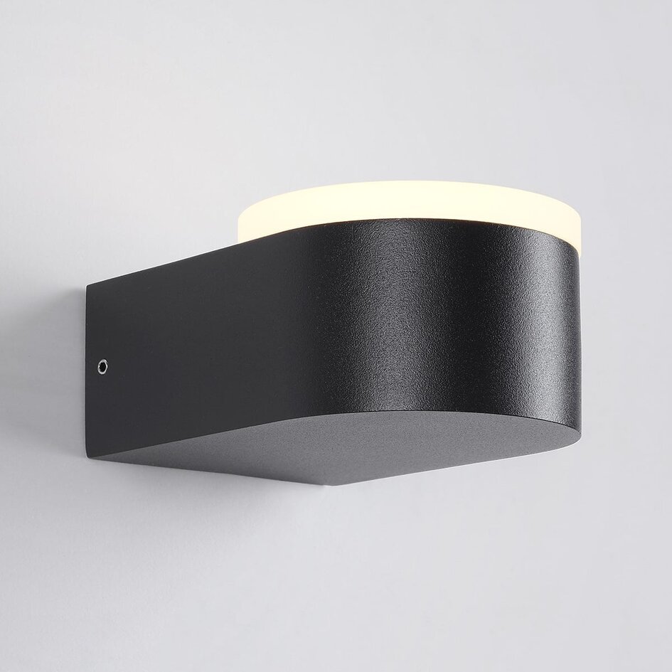 Utomhusvägglampa Feline med integrerad LED - svart
