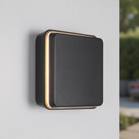 Utdragbar utomhusvägglampa Will - svart med integrerad LED