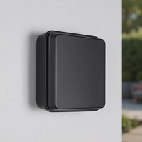 Utdragbar utomhusvägglampa Will - svart med integrerad LED