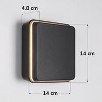 Design vägglampa Will utdragbar - svart
