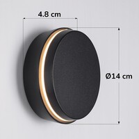 Utdragbar utomhusvägglampa Muriel - svart med integrerad LED
