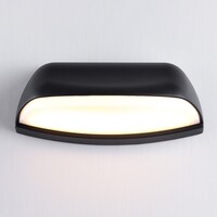 Industriell utomhusvägglampa Jessy - svart med integrerad LED