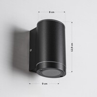 Modern utomhusvägglampa Sophie - svart