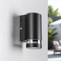 Industriell utomhusvägglampa Stef - svart