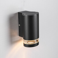 Industriell utomhusvägglampa Stef - svart