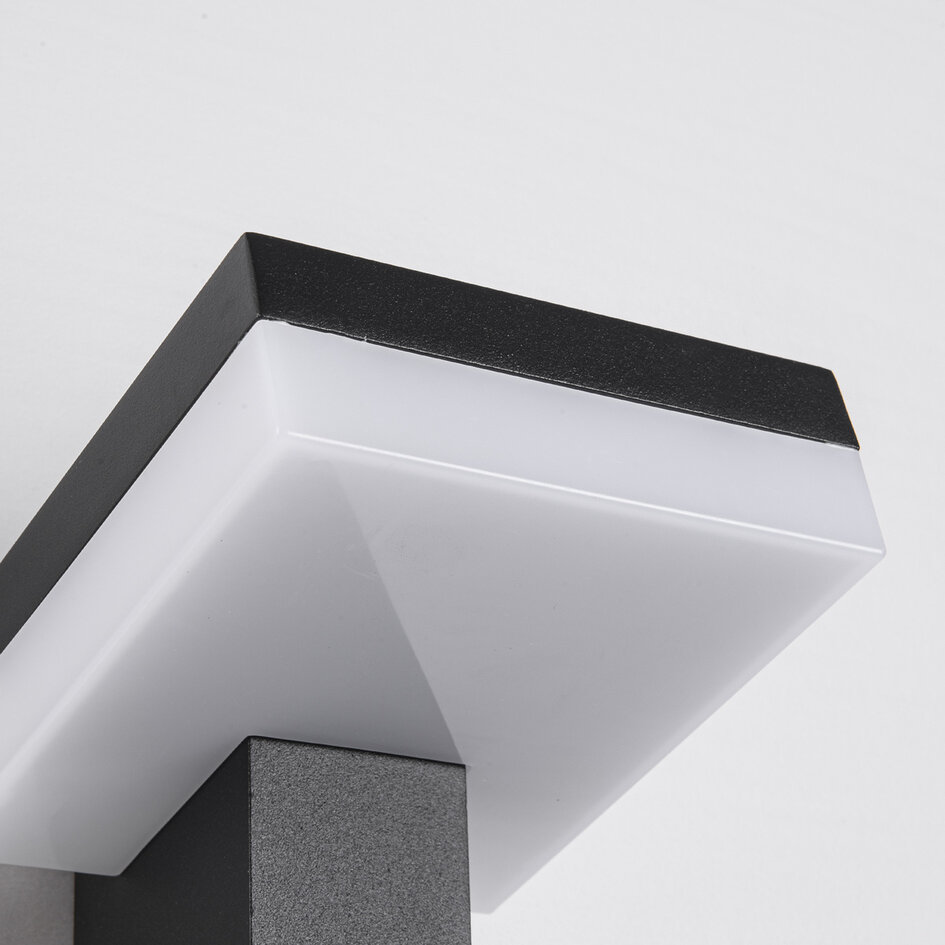 Industriell utomhusvägglampa Xavi - svart med integrerad LED