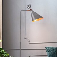 Golvlampa Georgia - antiksilver med koppar