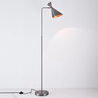 Golvlampa Georgia - antiksilver med koppar