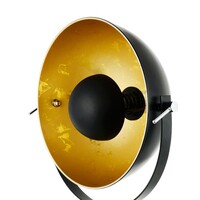Trebent golvlampa Charlotte i svart med guld