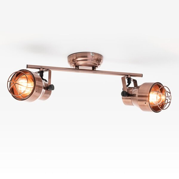 Industriell taklampa Boston - koppar