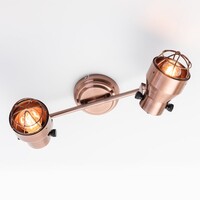 Industriell taklampa Boston i koppar