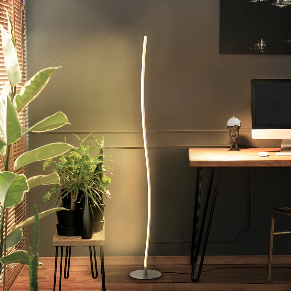 Golvlampa Raphael med integrerad LED och fotdimmer