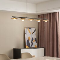 Modern pendellampa Martha med fem lampor med integrerade lysdioder, dimbar