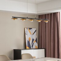Modern pendellampa Martha med fem lampor med integrerade lysdioder, dimbar