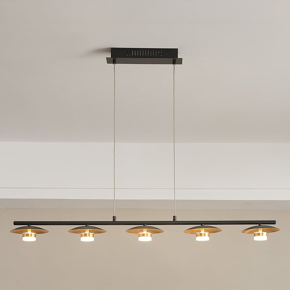 Modern pendellampa Martha med fem lampor med integrerade lysdioder, dimbar