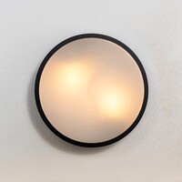 Rund utomhusvägglampa Lea - svart Ø28,5 cm