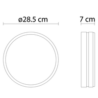 Rund utomhusvägglampa Lea - svart Ø28,5 cm