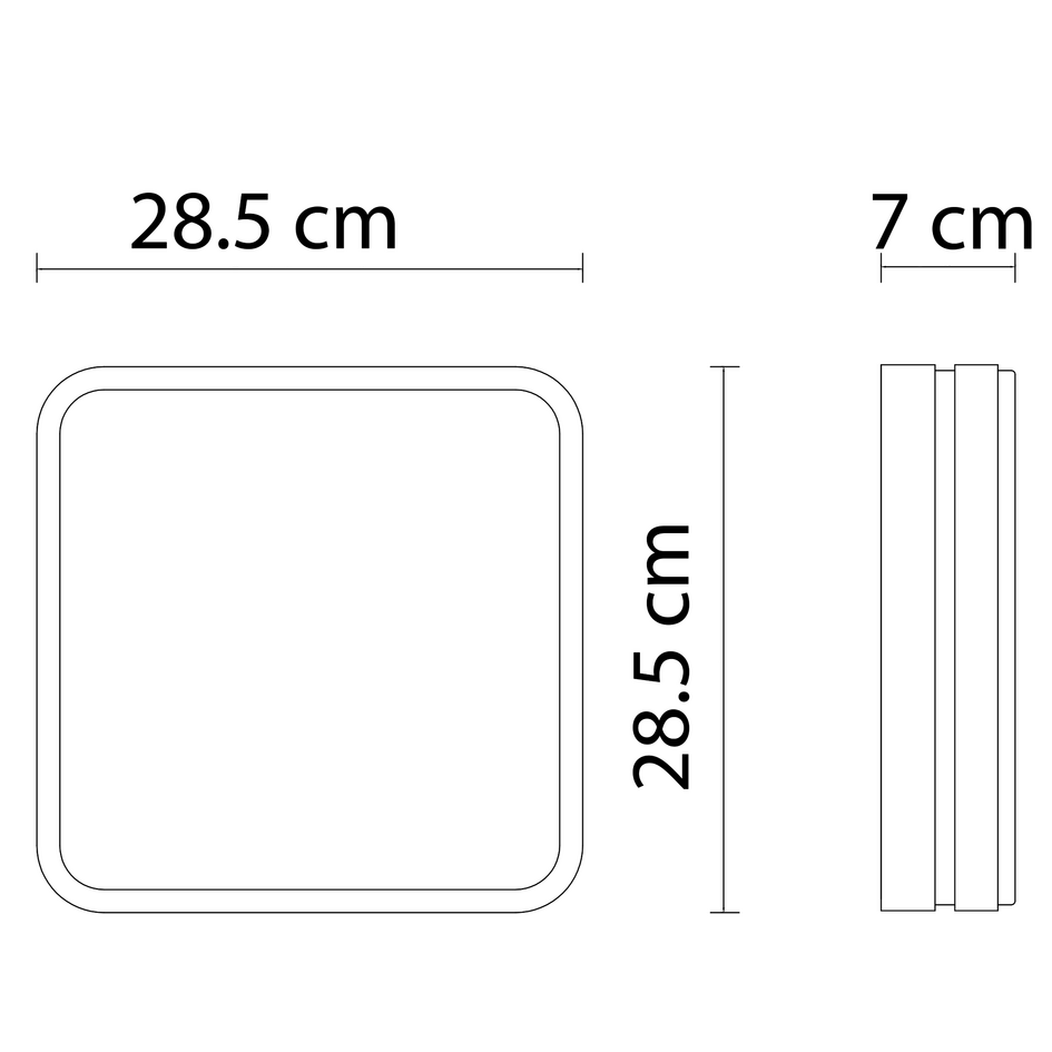 Kvadratisk designad utomhusvägglampa Seb - svart 28,5 cm